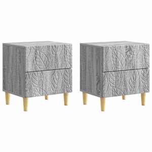 Noční stolek 2 pcs Šedý Sonoma 43 x 34,5 x 48 cm - obrázek 1