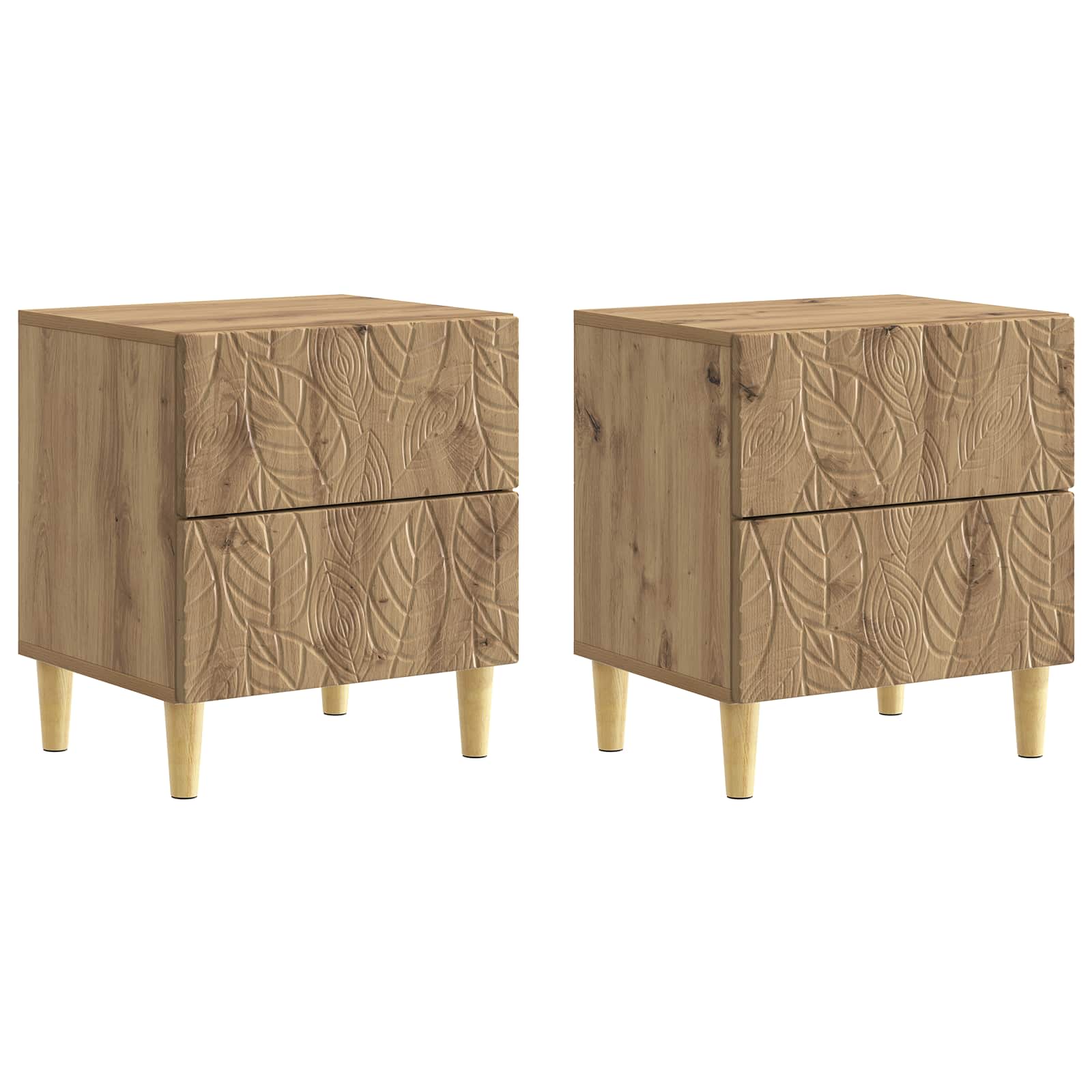 Öökapp 2 pcs Artisan tamm 43 x 34,5 x 48 cm Tehispuit
