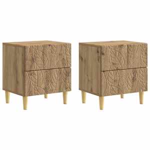 Noční stolek 2 pcs Dub artisan 43 x 34,5 x 48 cm - obrázek 1