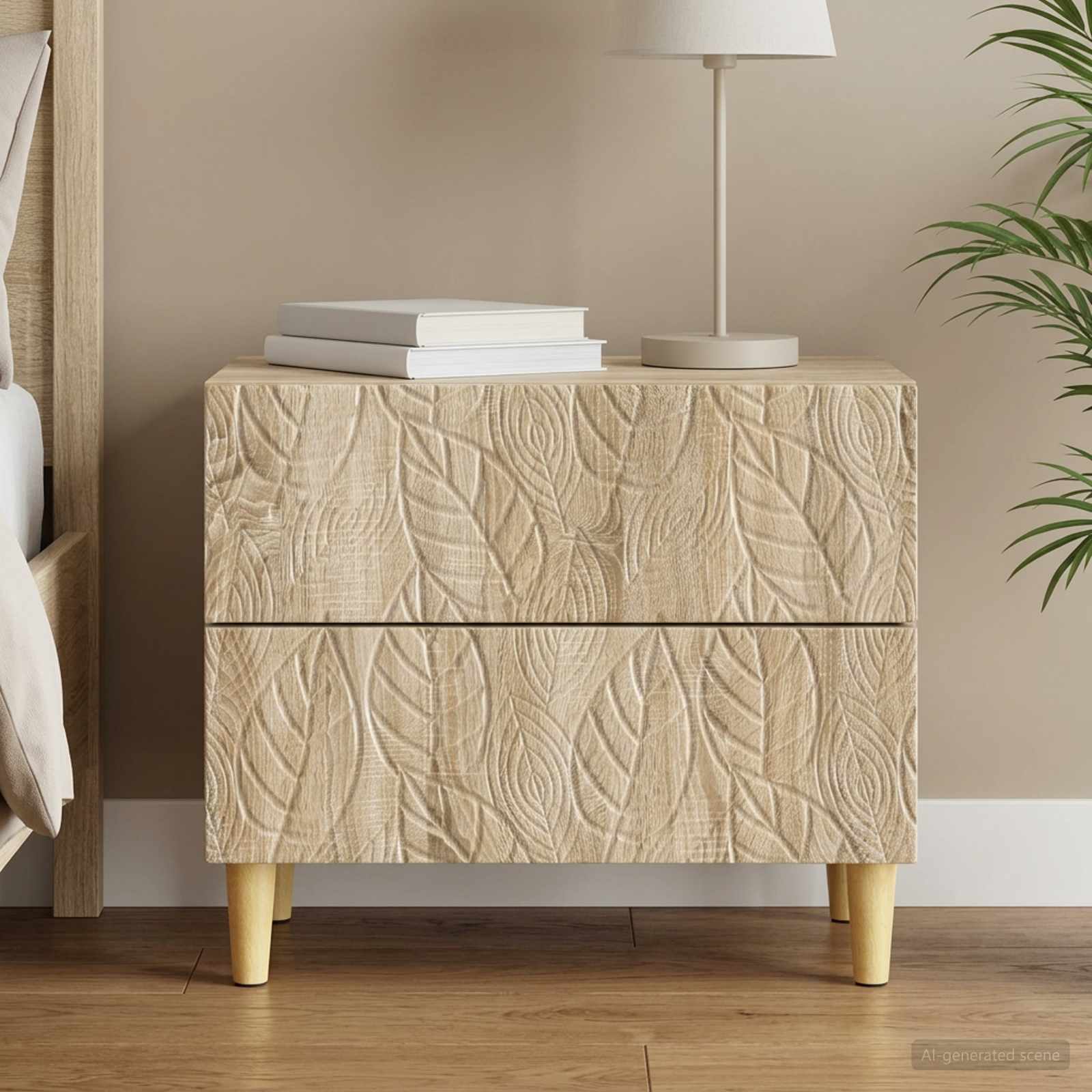 vidaXL Yöpöytä Sonoma-tammi 62 x 34,5 x 48 cm Tekninen puu