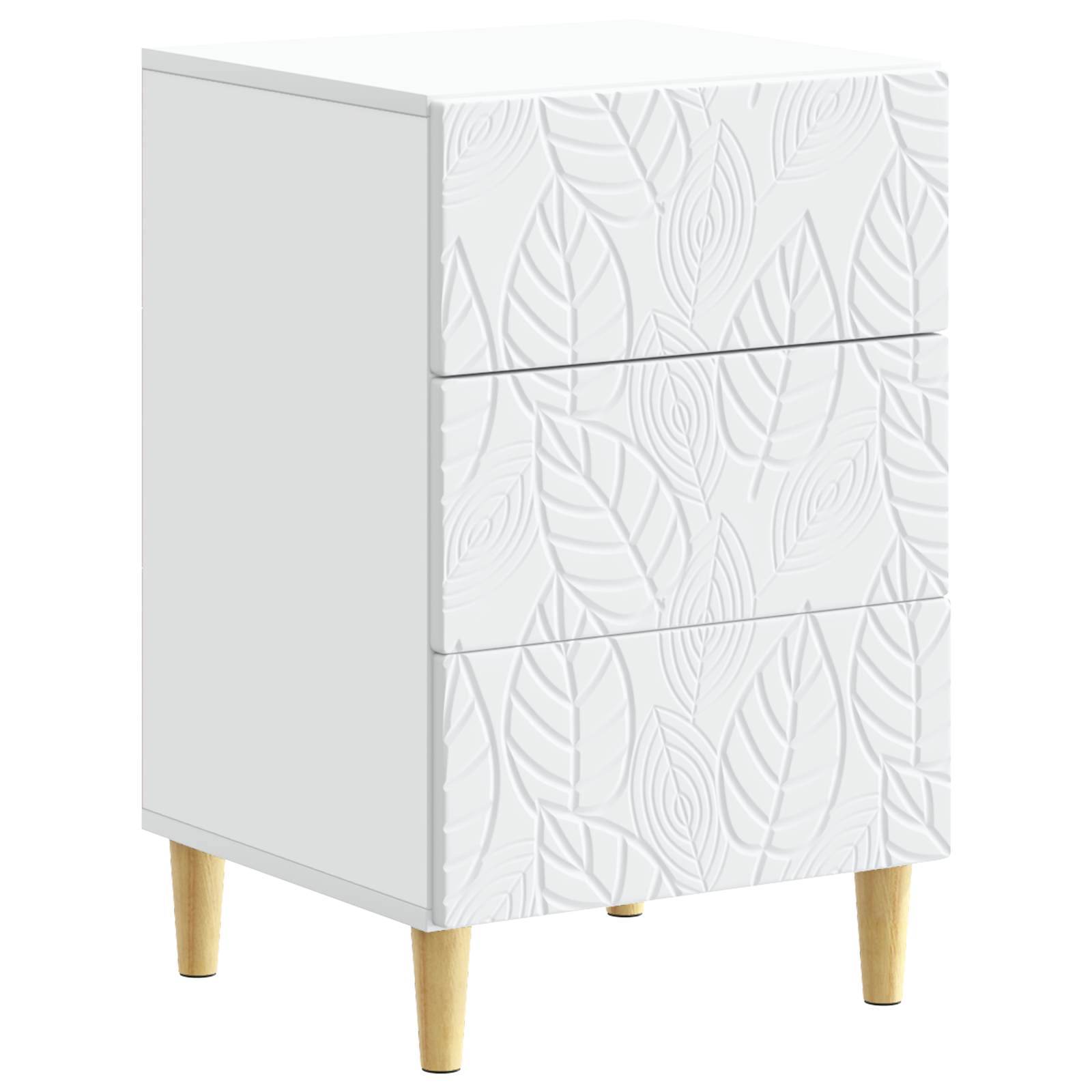 vidaXL Noptieră Alb 43 x 39,5 x 66,5 cm Lemn prelucrat