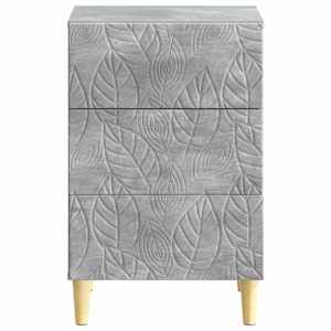 Noční stolek Betonově šedá 43 x 39,5 x 66,5 cm Kompozitní dřevo - obrázek 3