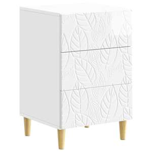 Noční stolek Bílá s vysokým leskem 43 x 39,5 x 66,5 cm - obrázek 1