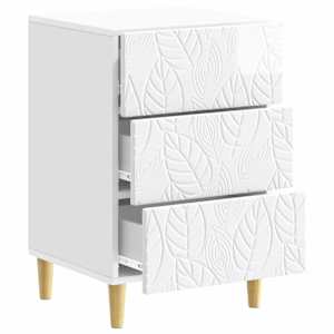 Noční stolek Bílá s vysokým leskem 43 x 39,5 x 66,5 cm - obrázek 2