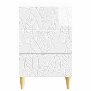 Noční stolek Bílá s vysokým leskem 43 x 39,5 x 66,5 cm - obrázek 3