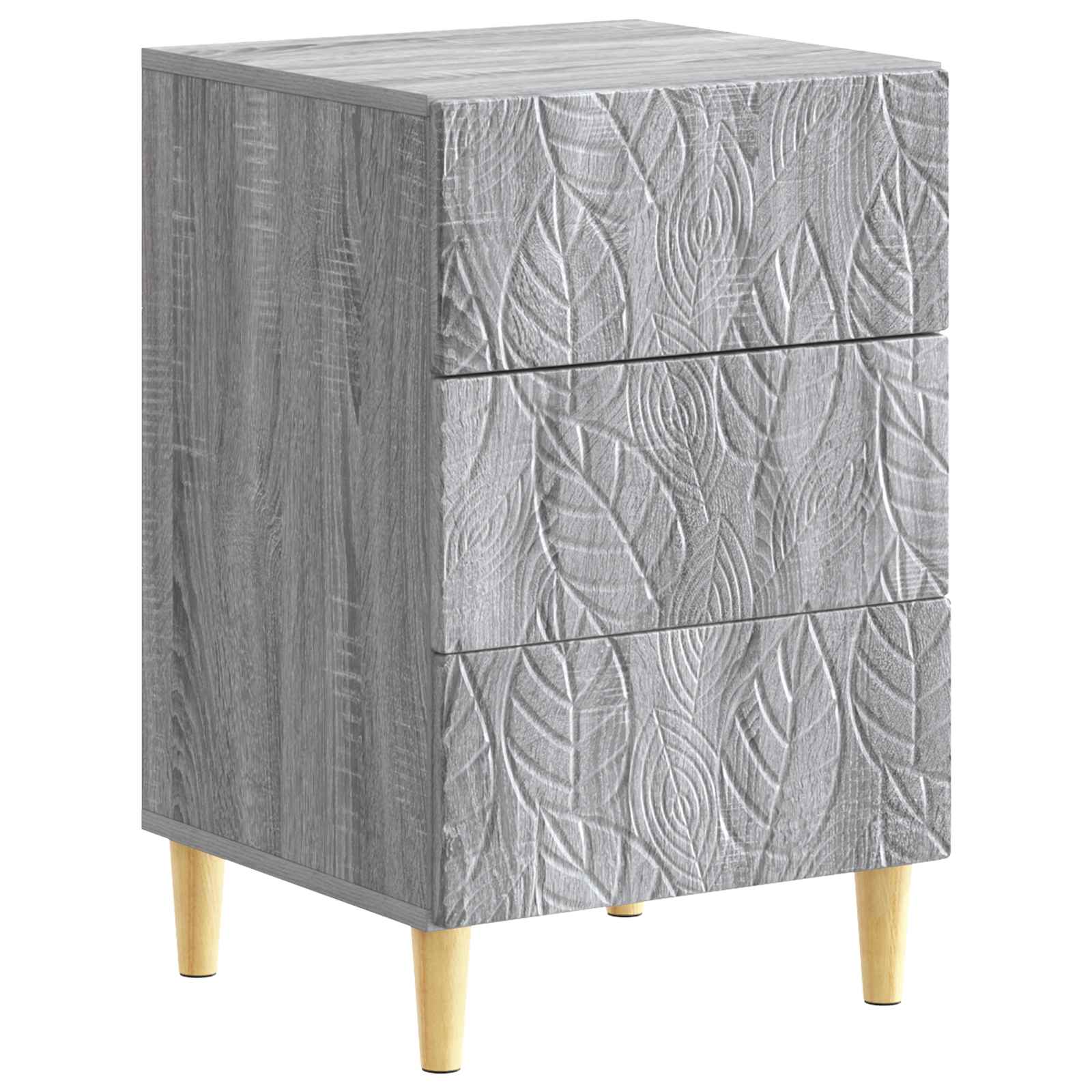 Κομοδίνο Γκρι Sonoma 43 x 39,5 x 66,5 εκ Επεξεργασμένο Ξύλο