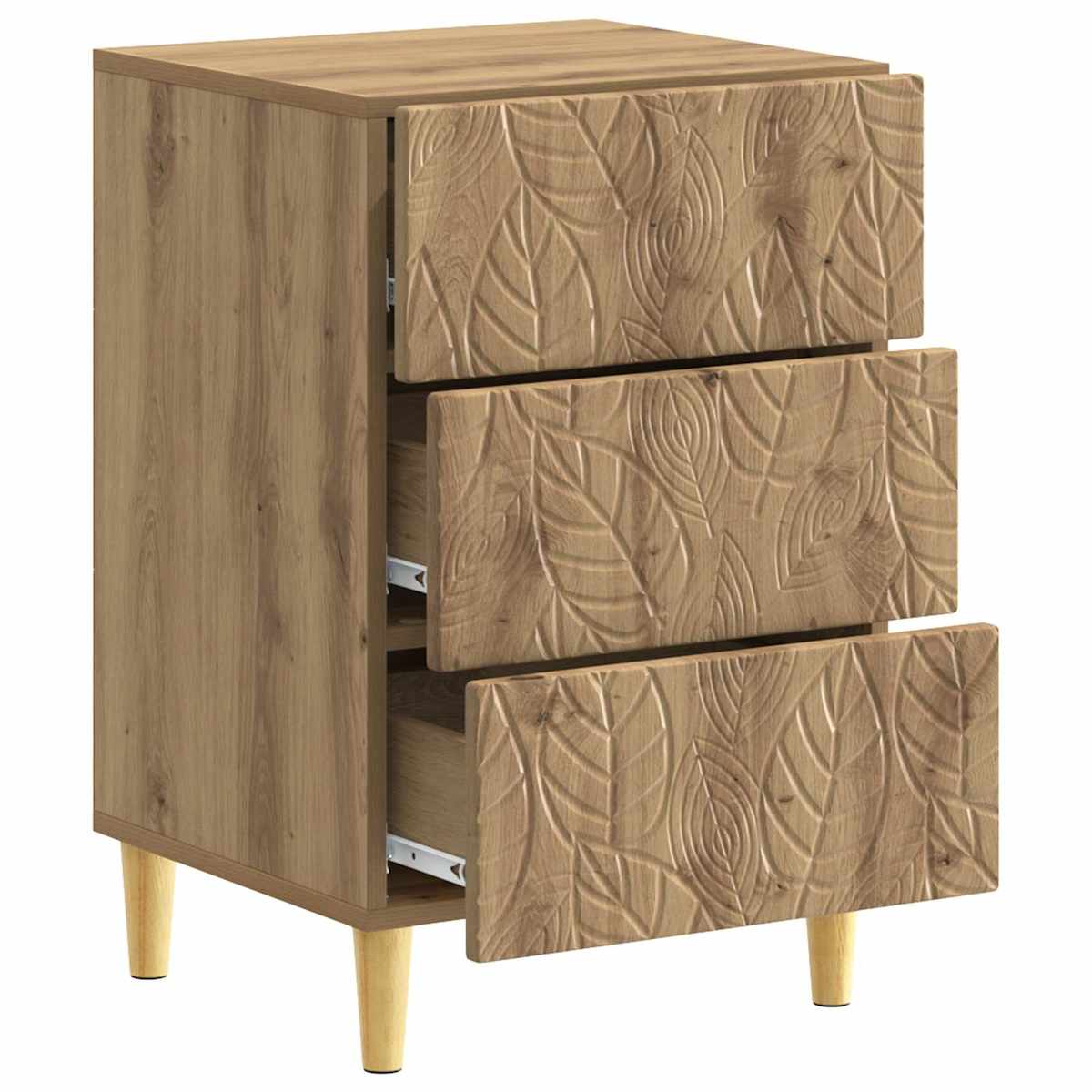 Sengebord 43 x 39,5 x 66,5 cm Konstrueret træ - Billede 3