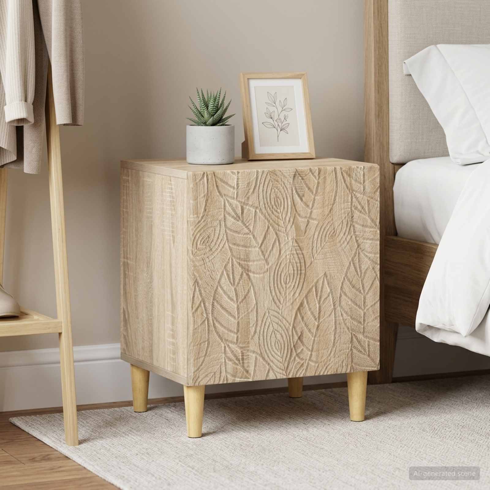 vidaXL Yöpöytä 2 kpl Sonoma-tammi 43 x 34,5 x 50 cm Tekninen puu
