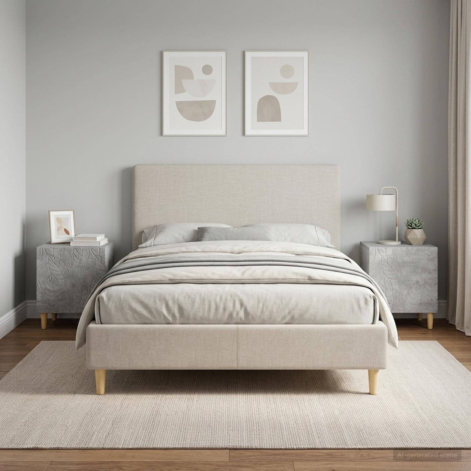 vidaXL Yöpöytä 2 kpl Betoninharmaa 43 x 34,5 x 50 cm Tekninen puu
