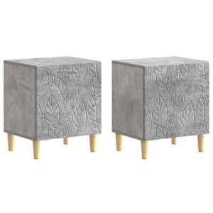 Noční stolek 2 pcs Betonově šedá 43 x 34,5 x 50 cm - obrázek 1