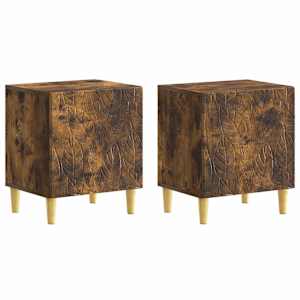 Noční stolek 2 pcs Kouřový dub 43 x 34,5 x 50 cm - obrázek 1