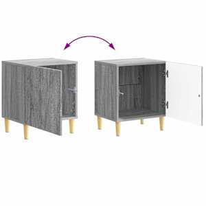 Noční stolek 2 pcs Šedý Sonoma 43 x 34,5 x 50 cm - obrázek 9