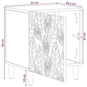 Noční stolek 2 pcs Šedý Sonoma 43 x 34,5 x 50 cm - obrázek 10