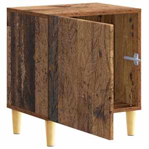 Noční stolek 2 pcs Staré dřevo 43 x 34,5 x 50 cm - obrázek 3