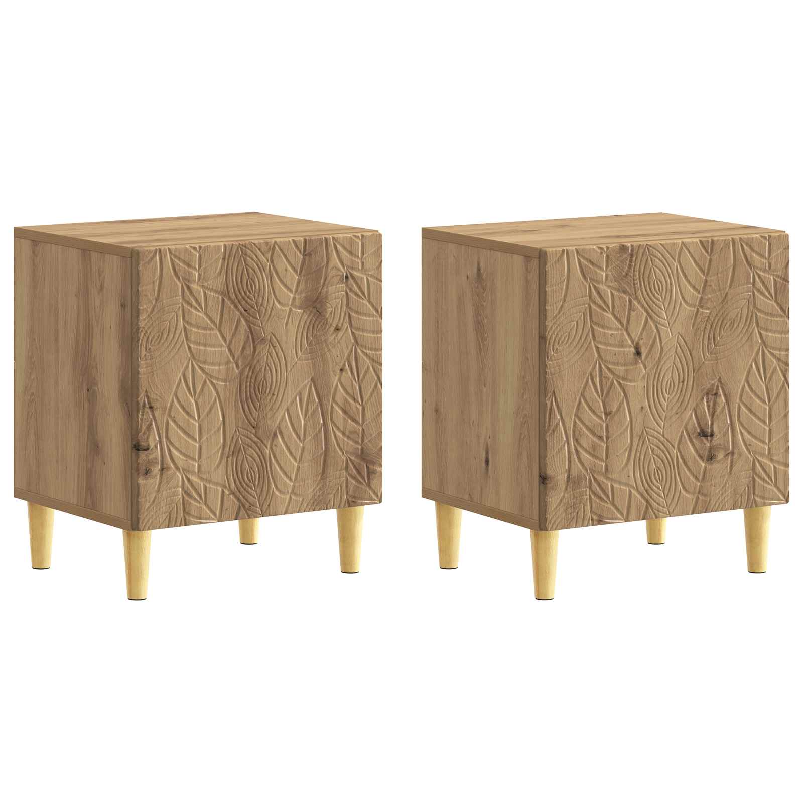 Yöpöytä 2 pcs Artisaanitammi 43 x 34,5 x 50 cm Tekninen puu