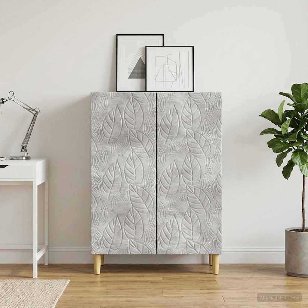 vidaXL Sivupöytä Betoninharmaa 66 x 34,5 x 90 cm Tekninen puu