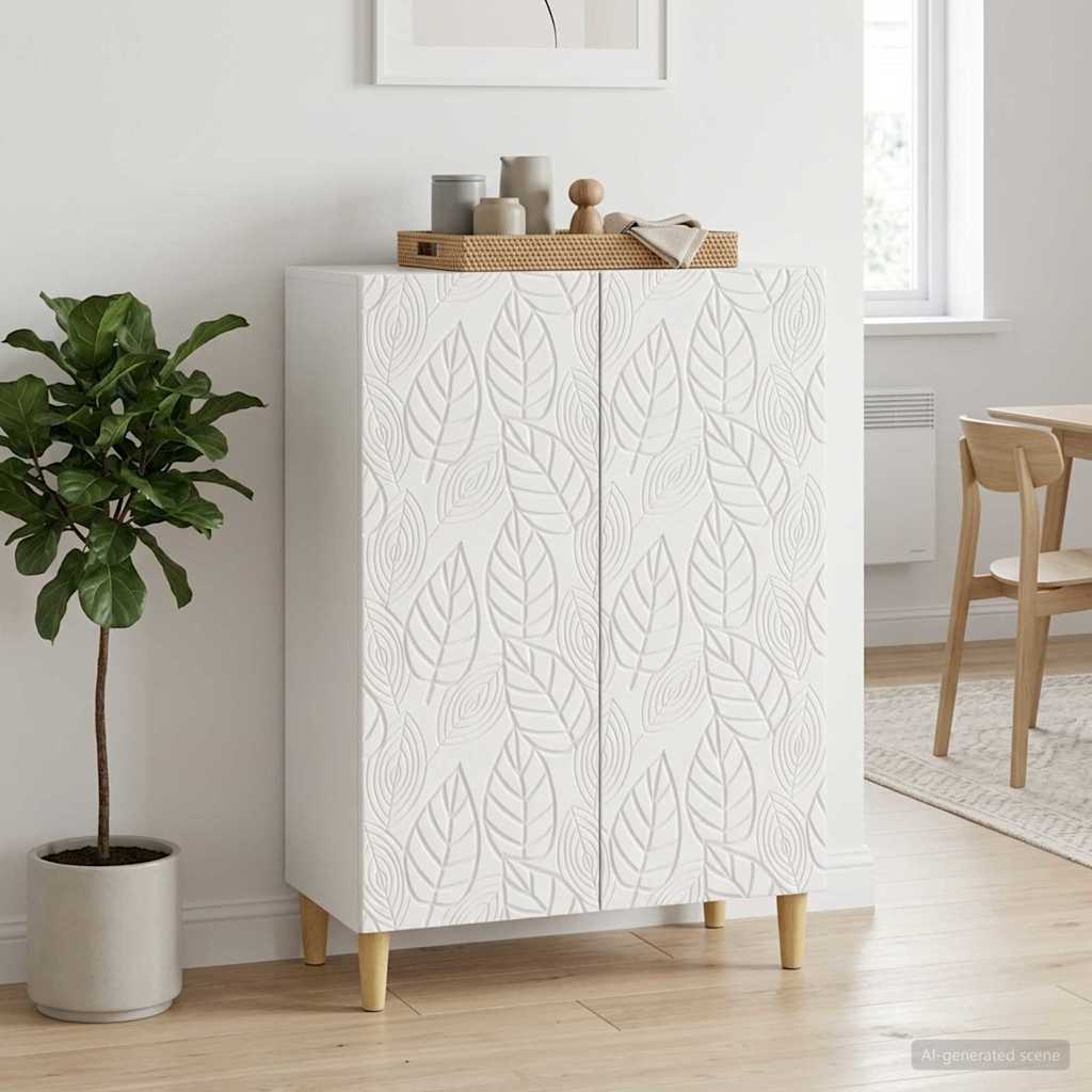 vidaXL Bufet Alb foarte lucios 66 x 34,5 x 90 cm Lemn prelucrat