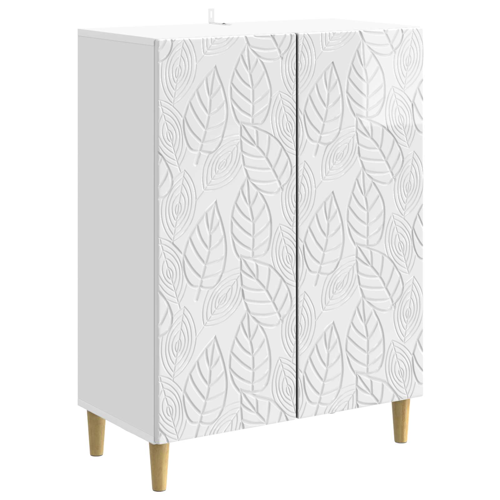 vidaXL Bufet Alb foarte lucios 66 x 34,5 x 90 cm Lemn prelucrat