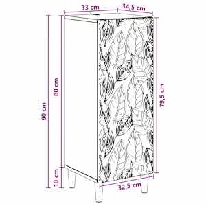 Servírovací skříň Bílá 33 x 34,5 x 90 cm Kompozitní dřevo - obrázek 8