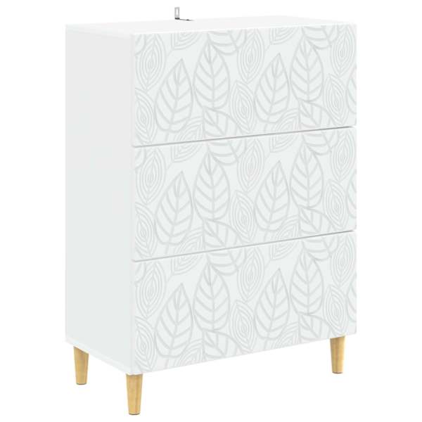 vidaXL Sahtlib&uuml;roo Valge 66 x 34,5 x 90 cm Tehispuit