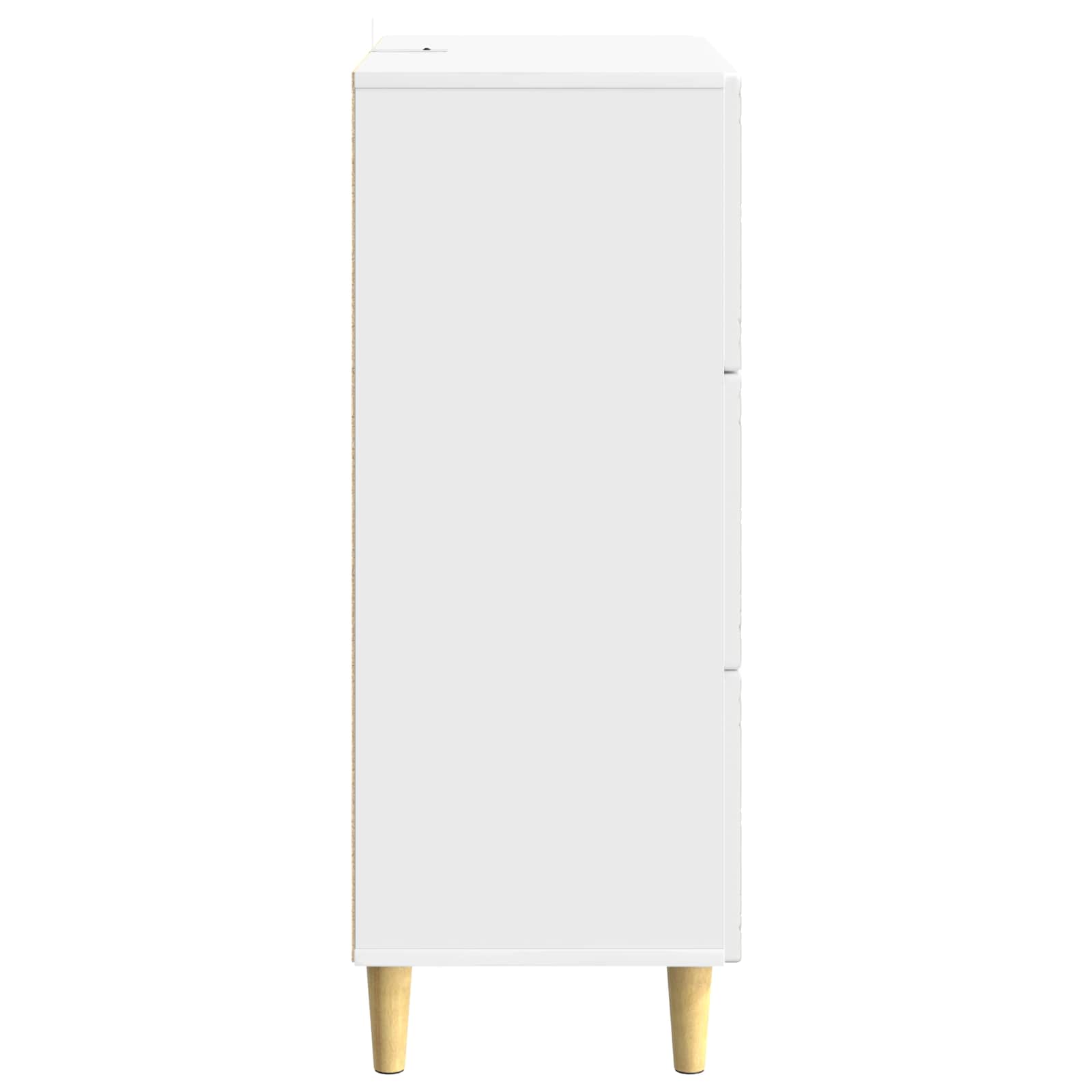 Ντουλάπι με Συρτάρια Γυαλιστερό Λευκό 66 x 34,5 x 90 εκ - Image 4