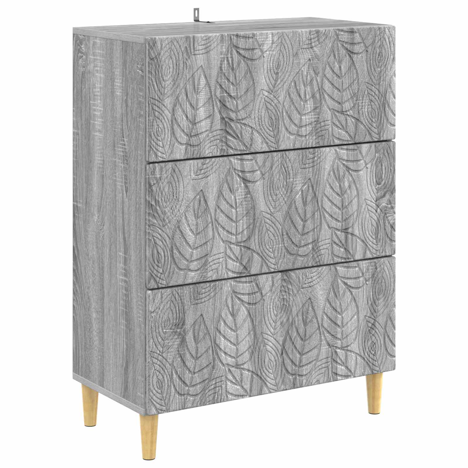 vidaXL Dulap cu sertare Sonoma gri 66 x 34,5 x 90 cm Lemn prelucrat