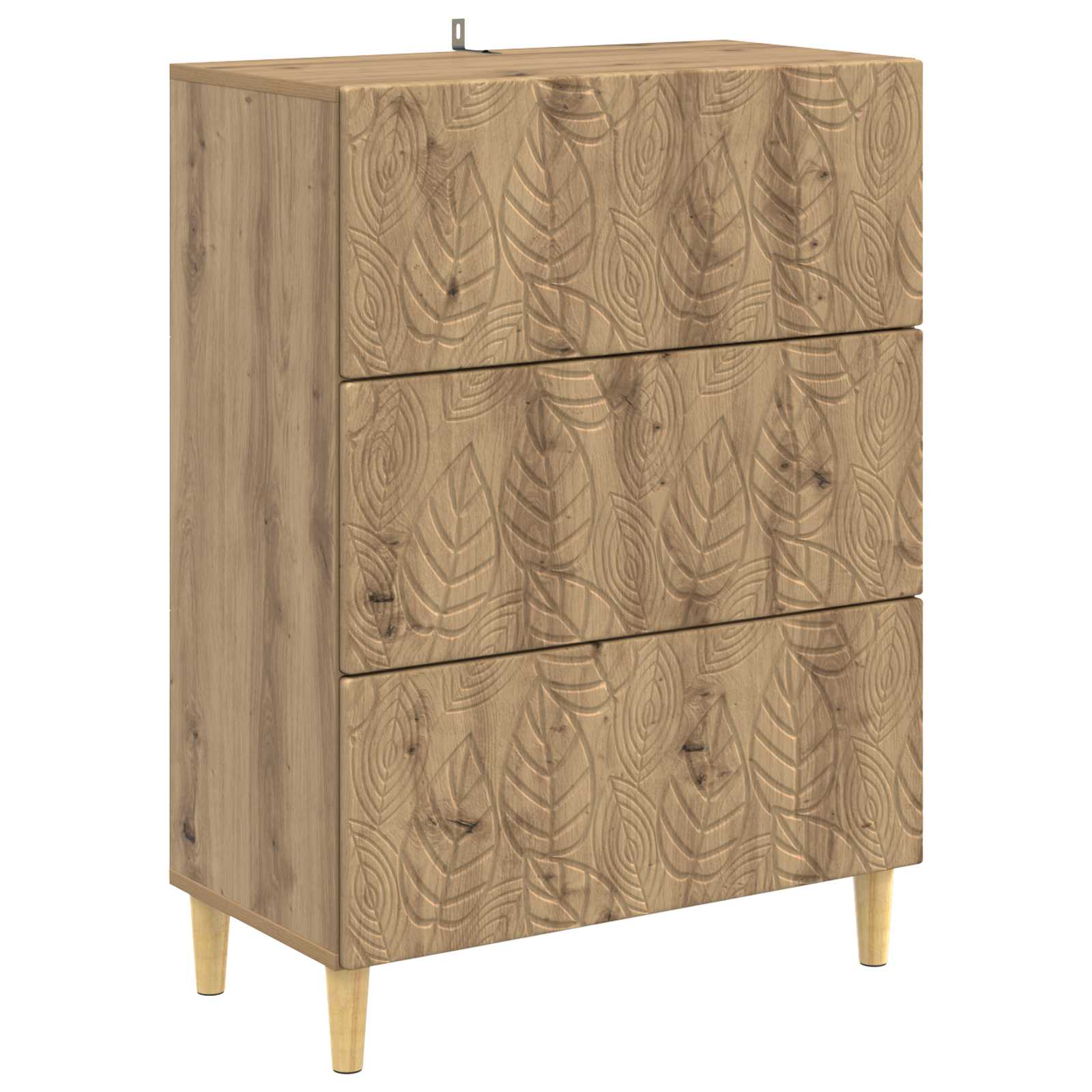 vidaXL Schubladenschrank Artisan-Eiche 66 x 34,5 x 90 cm Holzwerkstoff