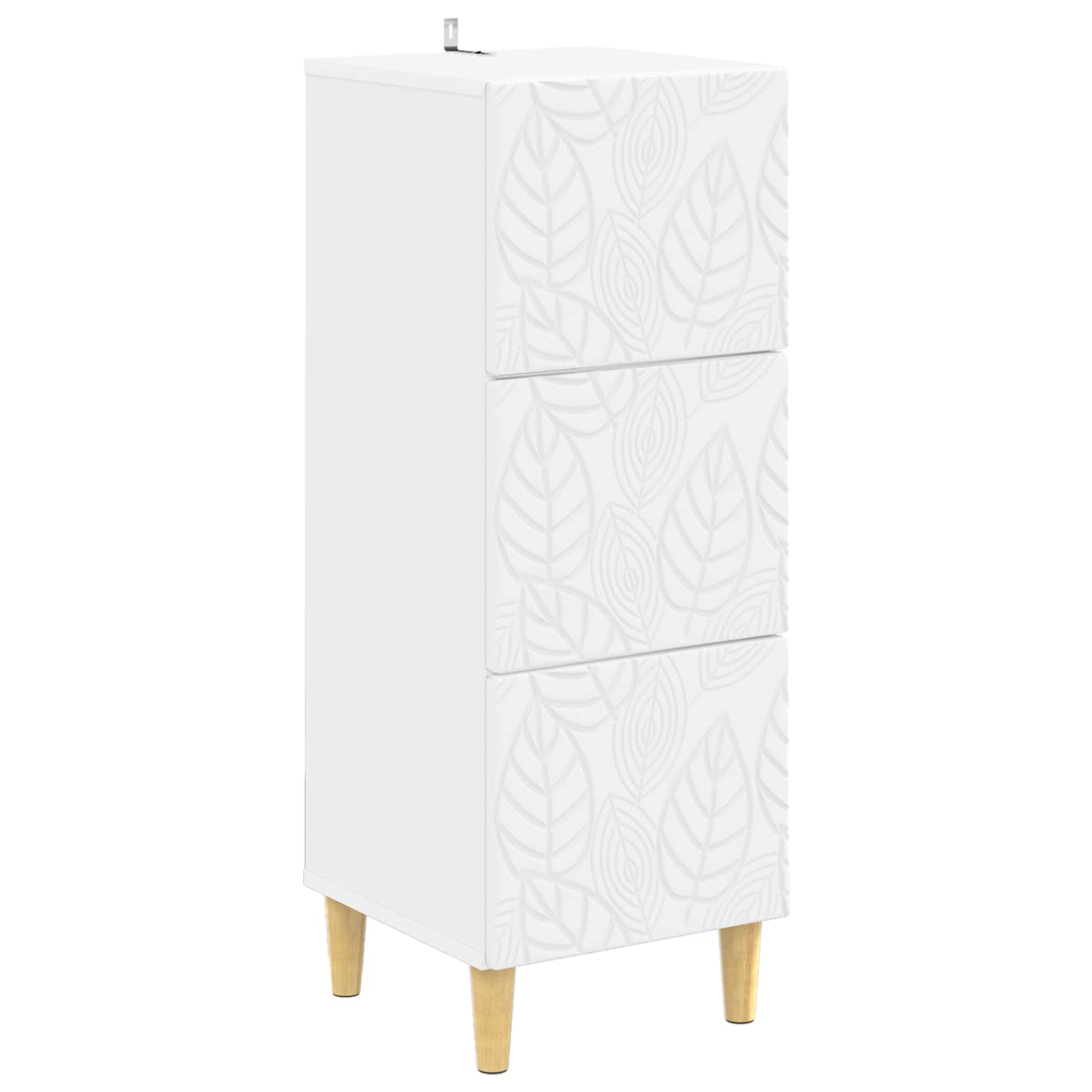 vidaXL Dulap cu sertare Alb 33 x 34,5 x 90 cm Lemn prelucrat
