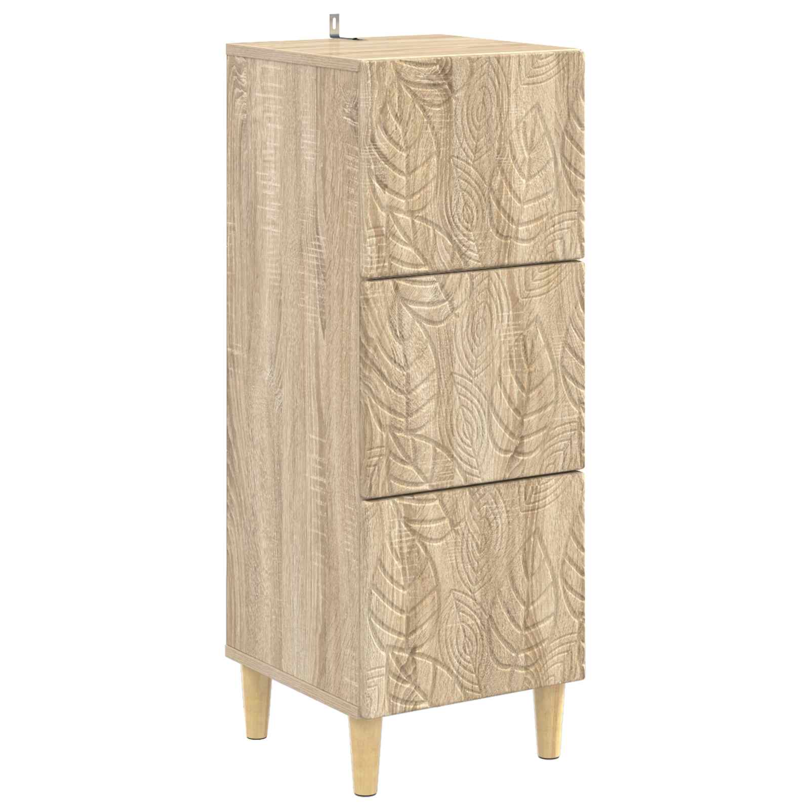 vidaXL Dulap cu sertare Stejar Sonoma 33 x 34,5 x 90 cm Lemn prelucrat