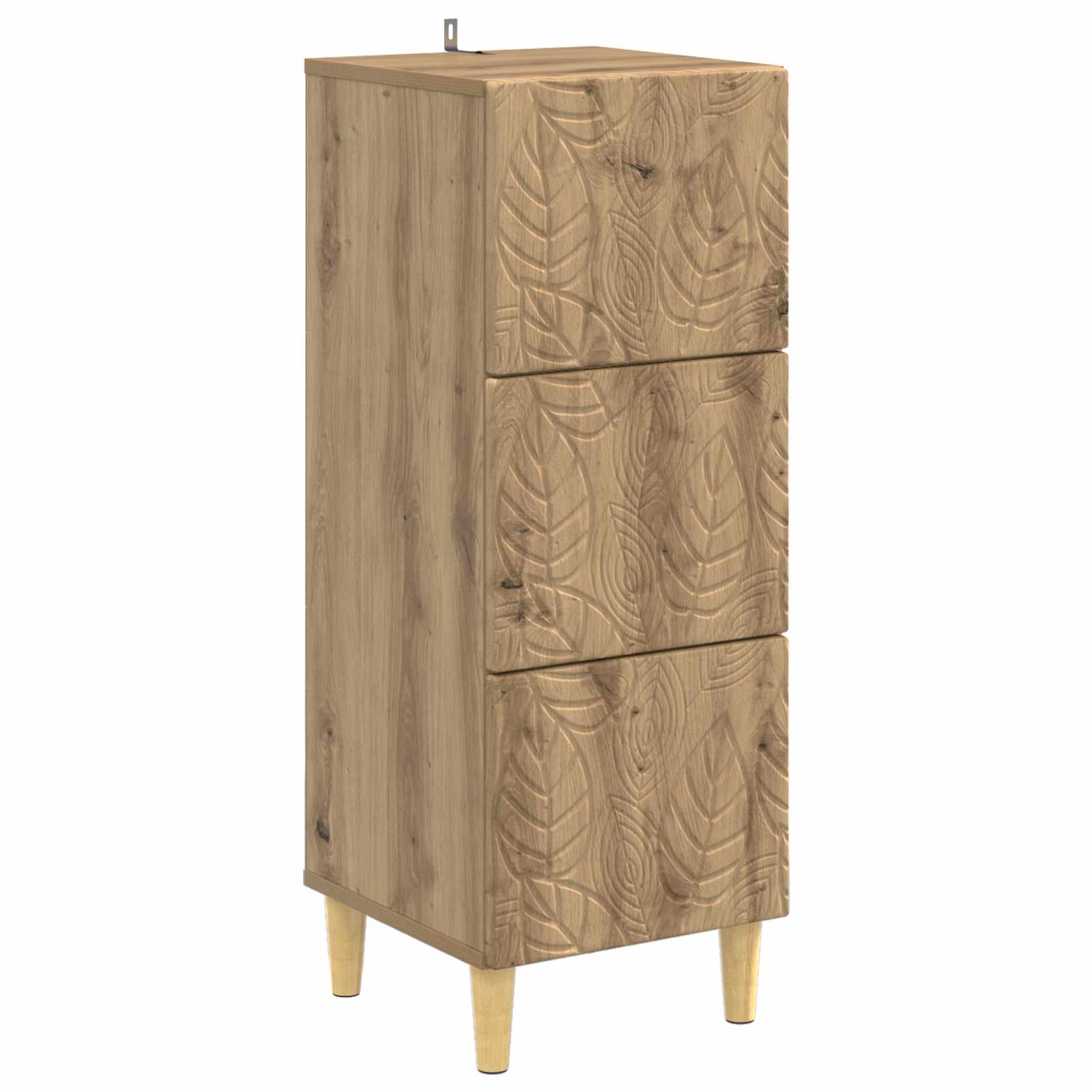 vidaXL Schubladenschrank Artisan-Eiche 33 x 34,5 x 90 cm Holzwerkstoff