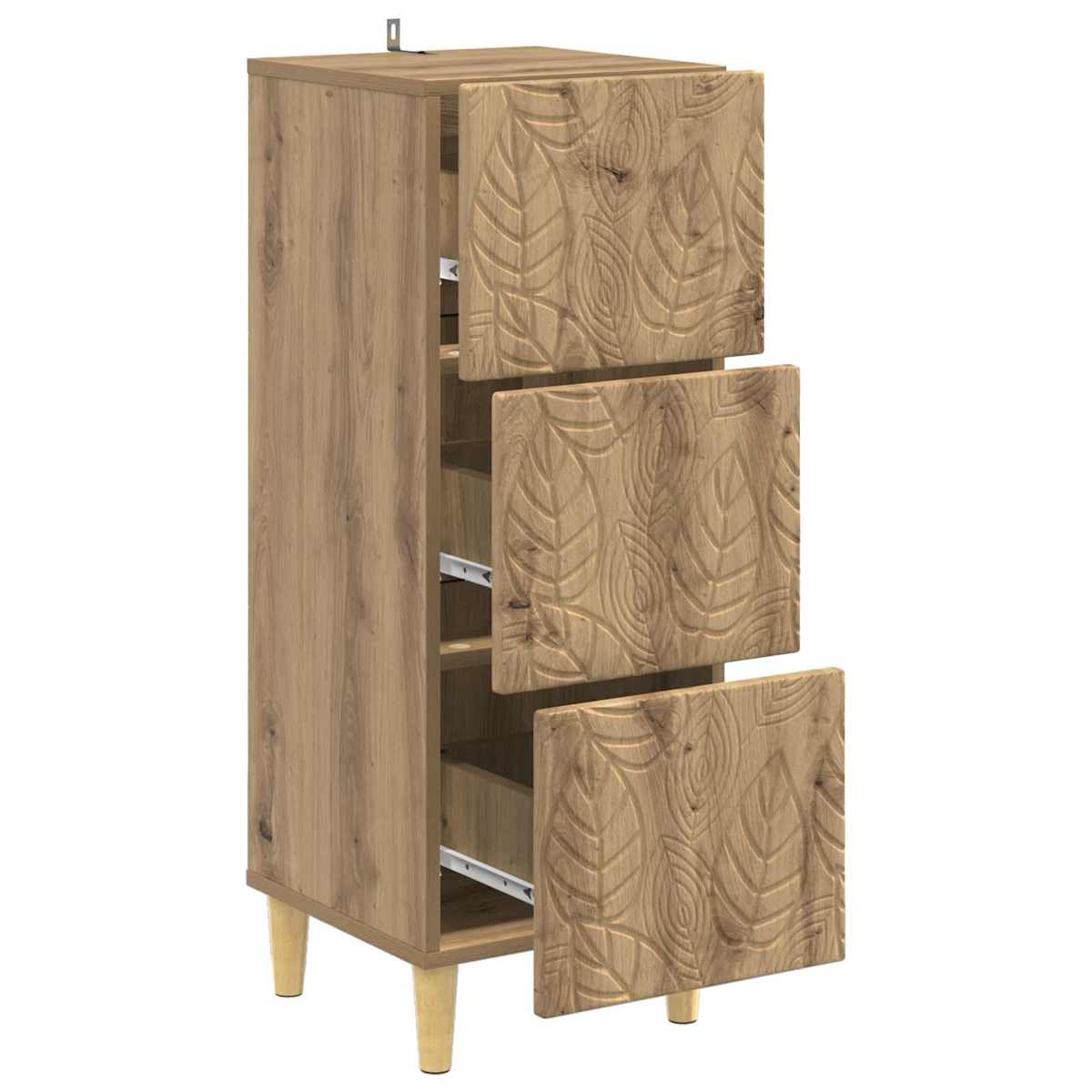 Skuffeskab 33 x 34,5 x 90 cm Konstrueret træ - Billede 4