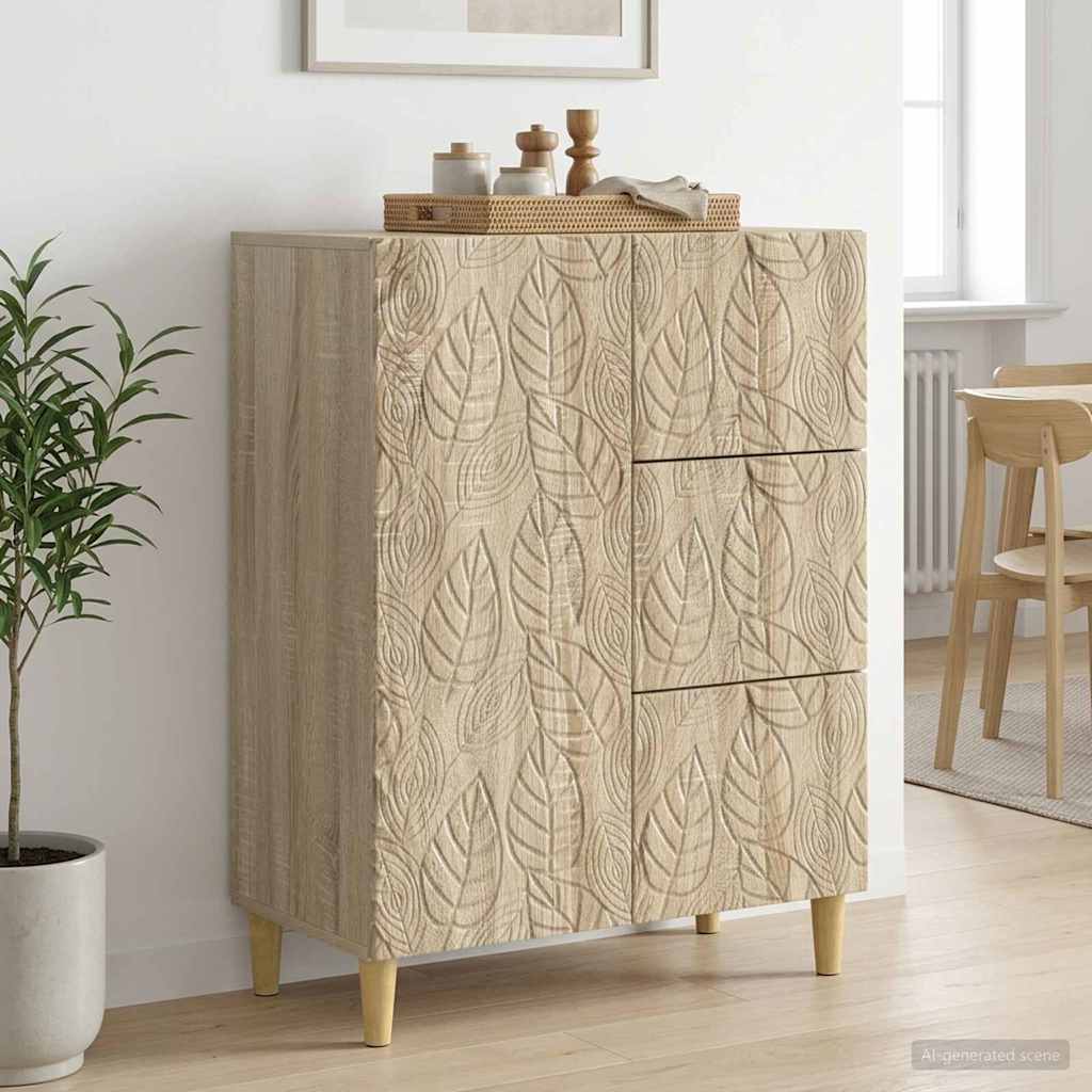 vidaXL Bufet Stejar Sonoma 66 x 34,5 x 90 cm Lemn prelucrat