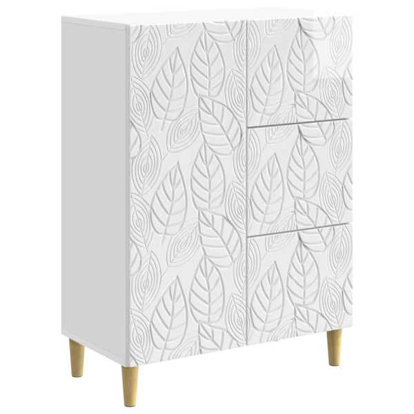vidaXL K&otilde;ide K&otilde;rgl&auml;ikega valge 66 x 34,5 x 90 cm Tehispuit
