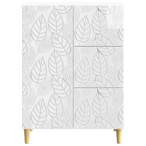 Servírovací skříň Bílá s vysokým leskem 66 x 34,5 x 90 cm - obrázek 3