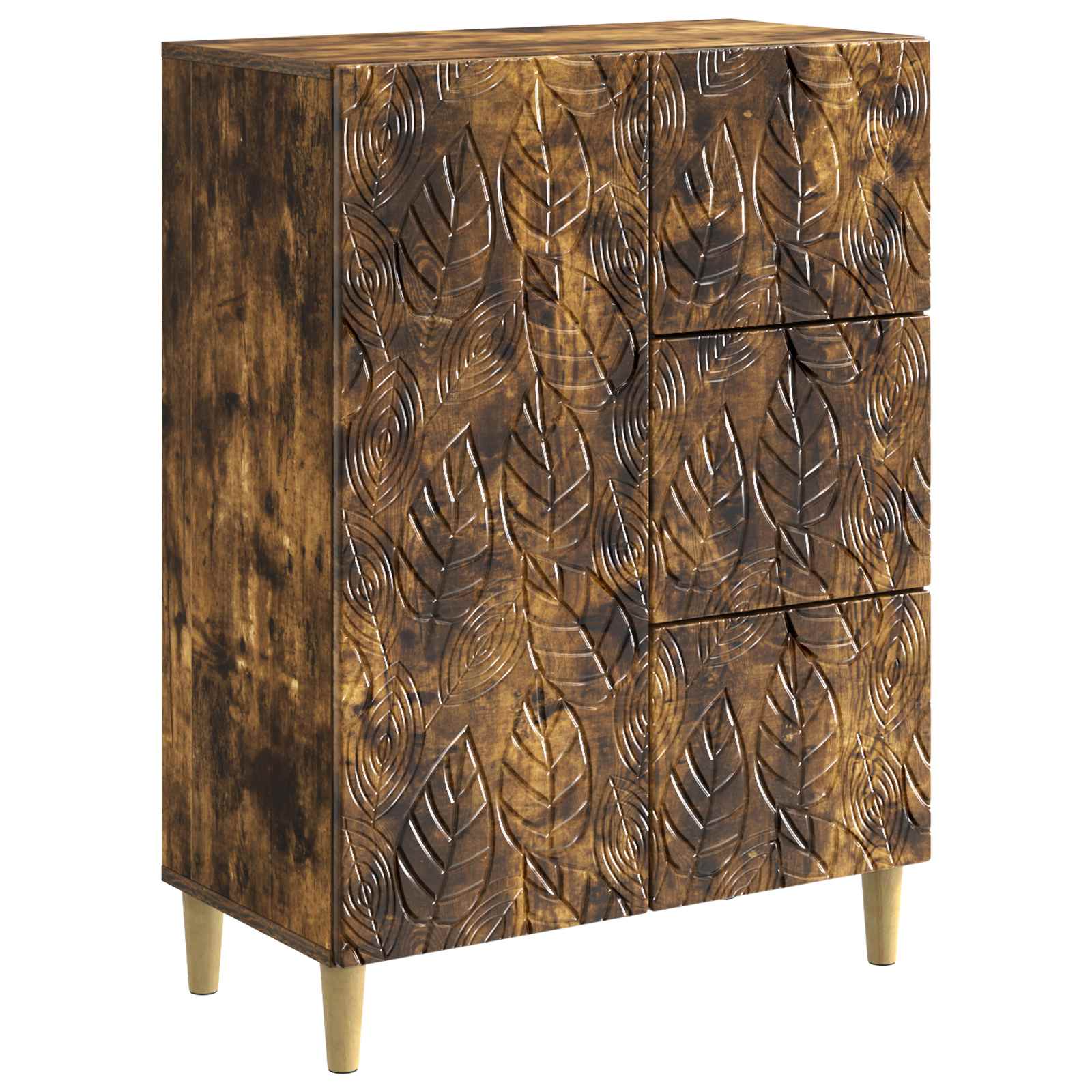 Strani šal Dimljen hrast 66 x 34,5 x 90 cm Inženirski les - slika 2