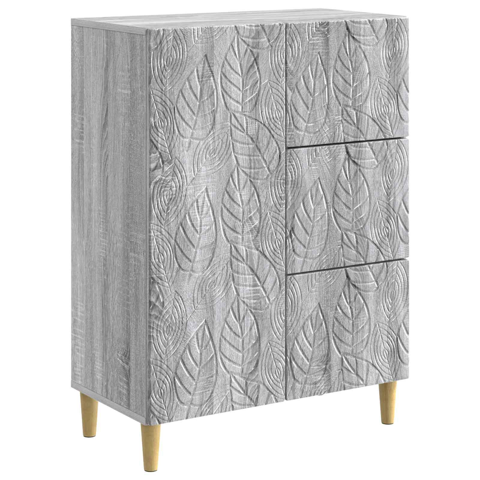 Strani šal Siva Sonoma 66 x 34,5 x 90 cm Inženirski les - slika 2
