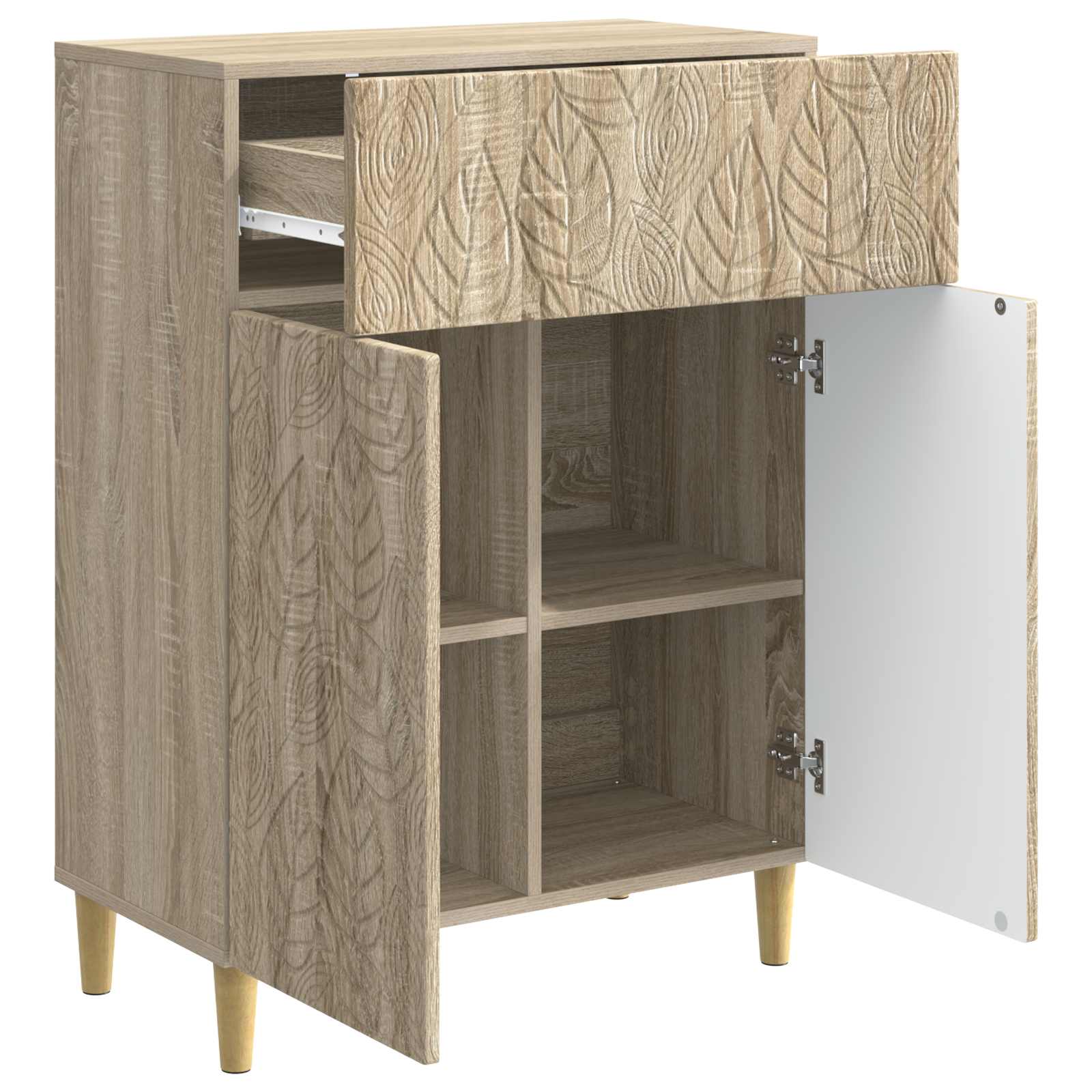 Strani šal Sonoma hrast 66 x 34,5 x 90 cm Inženirski les - slika 4