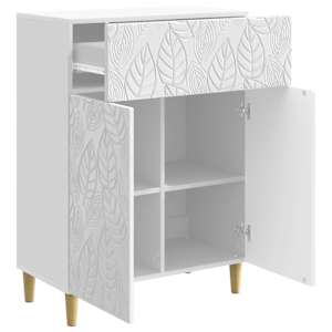 Servírovací skříň Bílá s vysokým leskem 66 x 34,5 x 90 cm - obrázek 2