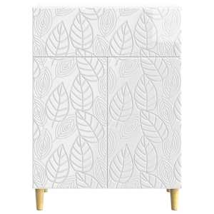 Servírovací skříň Bílá s vysokým leskem 66 x 34,5 x 90 cm - obrázek 3