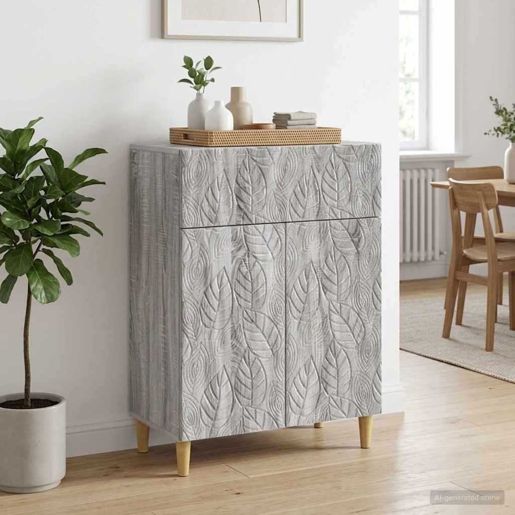vidaXL Bufet Sonoma gri 66 x 34,5 x 90 cm Lemn prelucrat