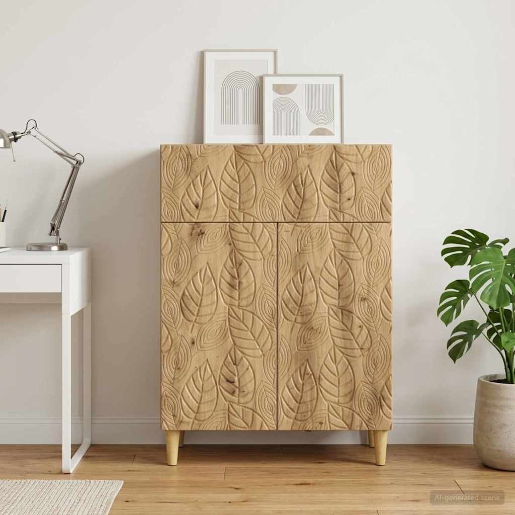 vidaXL Bufet Stejar Artizanal 66 x 34,5 x 90 cm Lemn prelucrat