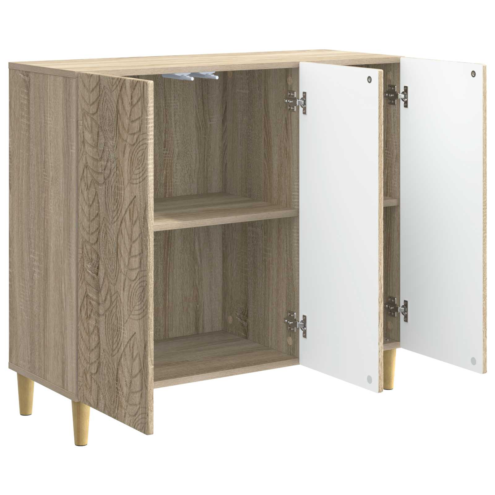 Strani šal Sonoma hrast 89 x 34,5 x 80 cm Inženirski les - slika 2