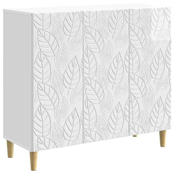vidaXL K&otilde;ide K&otilde;rgl&auml;ikega valge 89 x 34,5 x 80 cm Tehispuit