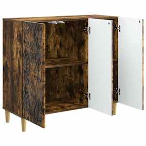 Servírovací skříň Kouřový dub 89 x 34,5 x 80 cm - obrázek 2
