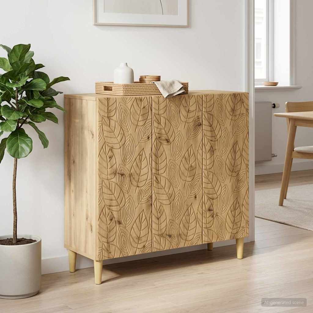 vidaXL Bufet Stejar Artizanal 89 x 34,5 x 80 cm Lemn prelucrat