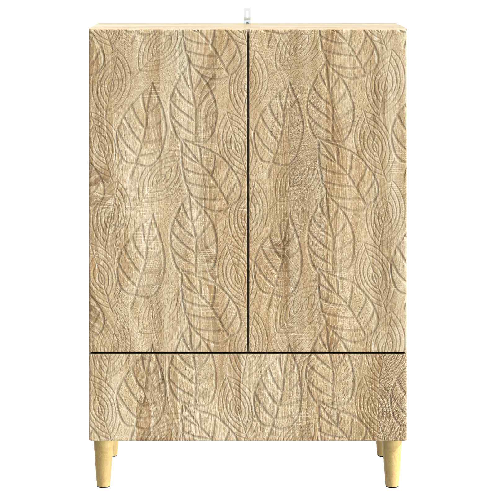 Strani šal Sonoma hrast 66 x 34,5 x 95 cm Inženirski les - slika 3