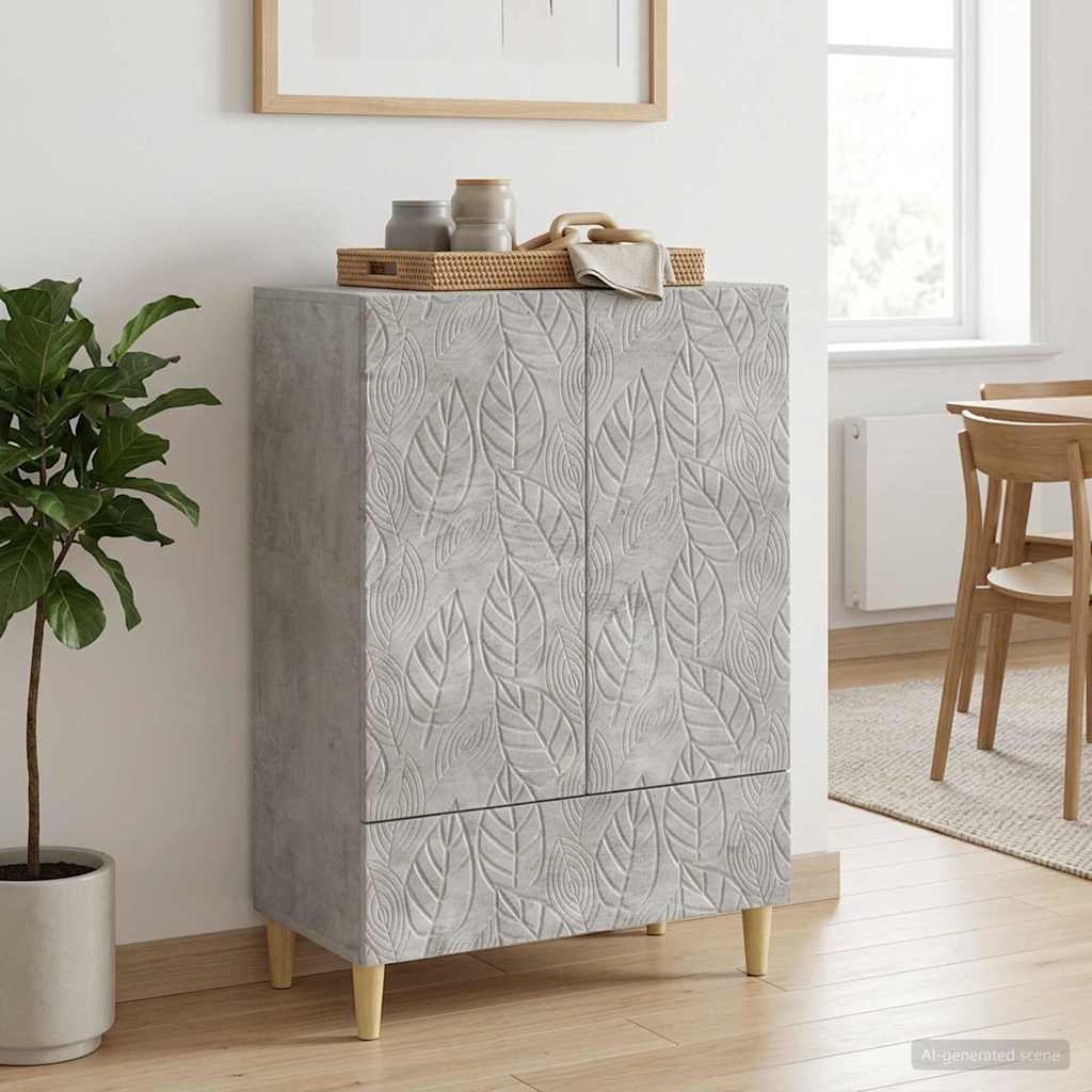 vidaXL Sivupöytä Betoninharmaa 66 x 34,5 x 95 cm Tekninen puu