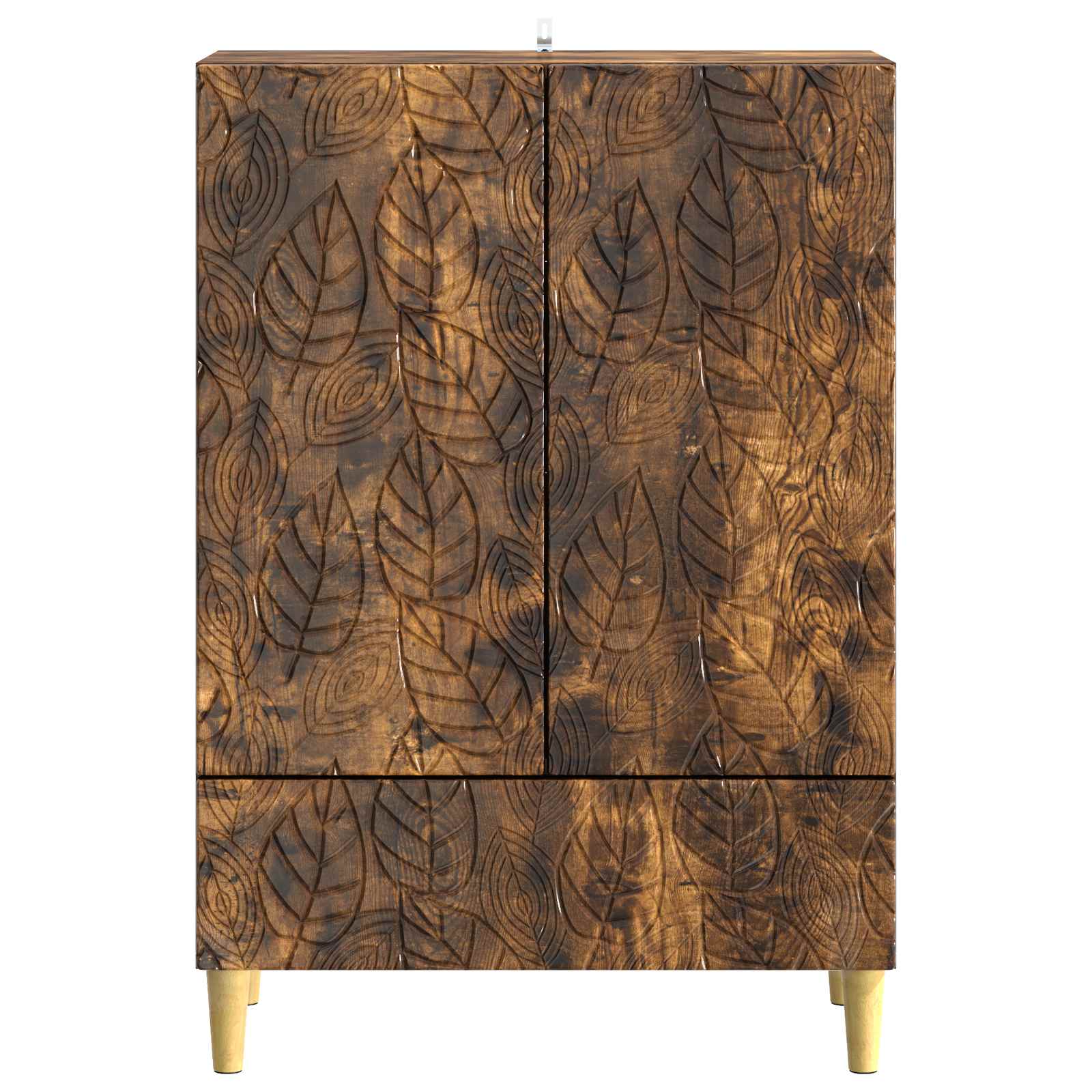 Strani šal Dimljen hrast 66 x 34,5 x 95 cm Inženirski les - slika 3