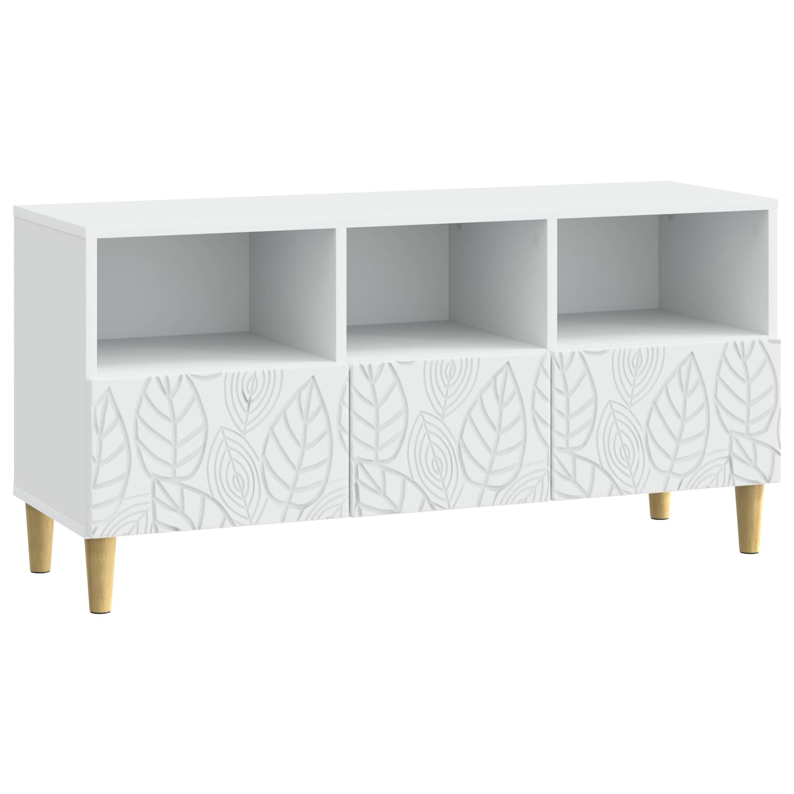 vidaXL Cabinet TV 102 x 34,5 x 50 cm Alb Lemn prelucrat