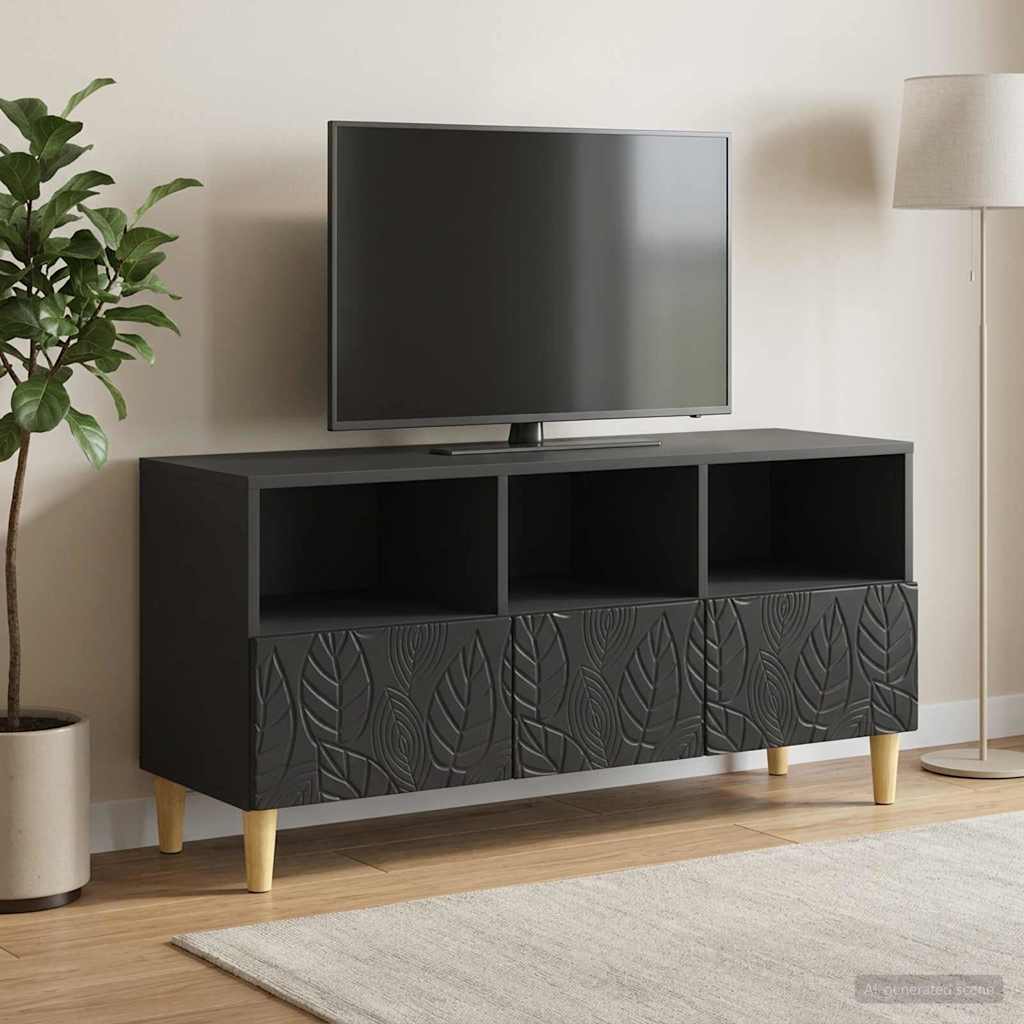 vidaXL Cabinet TV 102 x 34,5 x 50 cm Negru Lemn prelucrat